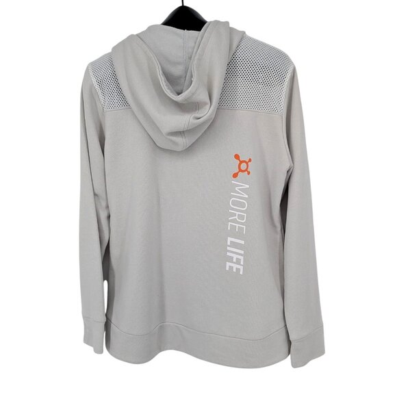Orange Theory Hoodie Jacket Women Size L Zip Up Mesh Spell Out Logo Athleisure - Picture 1 of 11